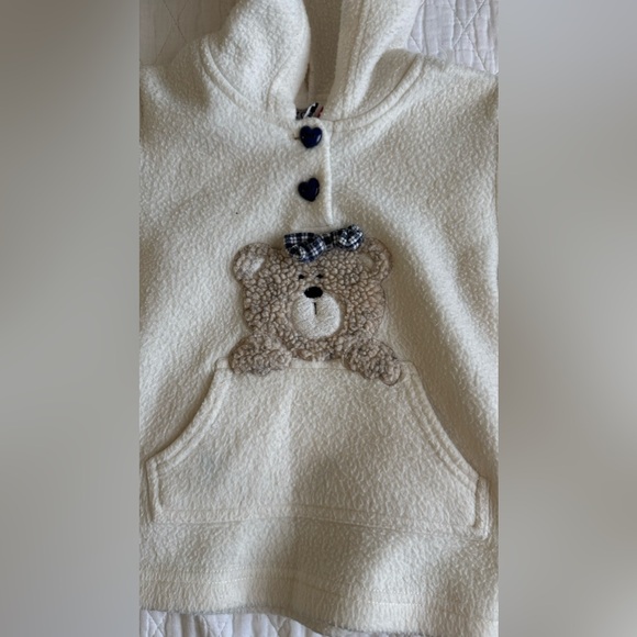 White cute young heart sweater for girls size 3T - Picture 4 of 4